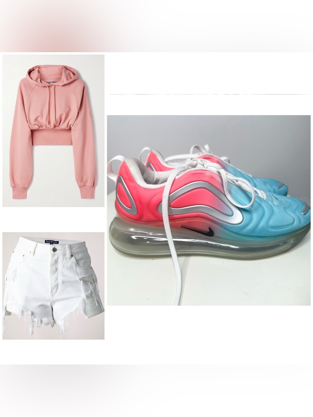Pink to Blue Air Max Sneakers- 8.5